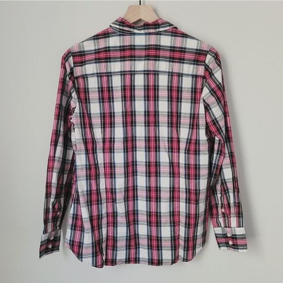 J.Crew Factory Plaid Cotton Poplin Shirt in Signature Fit Size Medium - Picture 7 of 7